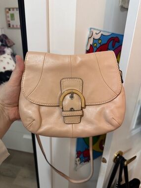 Coach SoHo Leather Crossbody Bag in Blush Pink